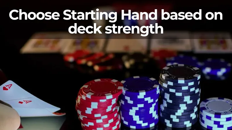 Choose Starting Hand based on deck strength