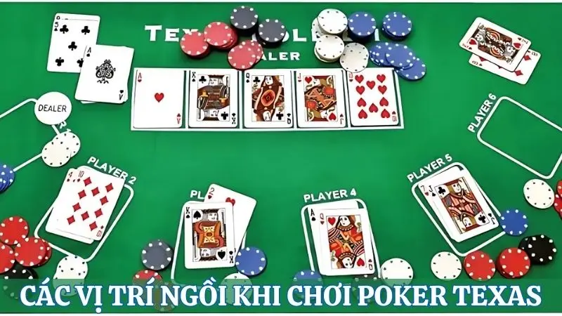 Các vị trí ngồi chơi poker texas